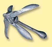 lbs. folding anchor makes it ideal for your canoe. Hot Dipped Galvanized with Forged Flukes.