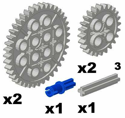 Building Instructions: 15 Minute Building Projects Step# 3 Place one of the 24 tooth gears on