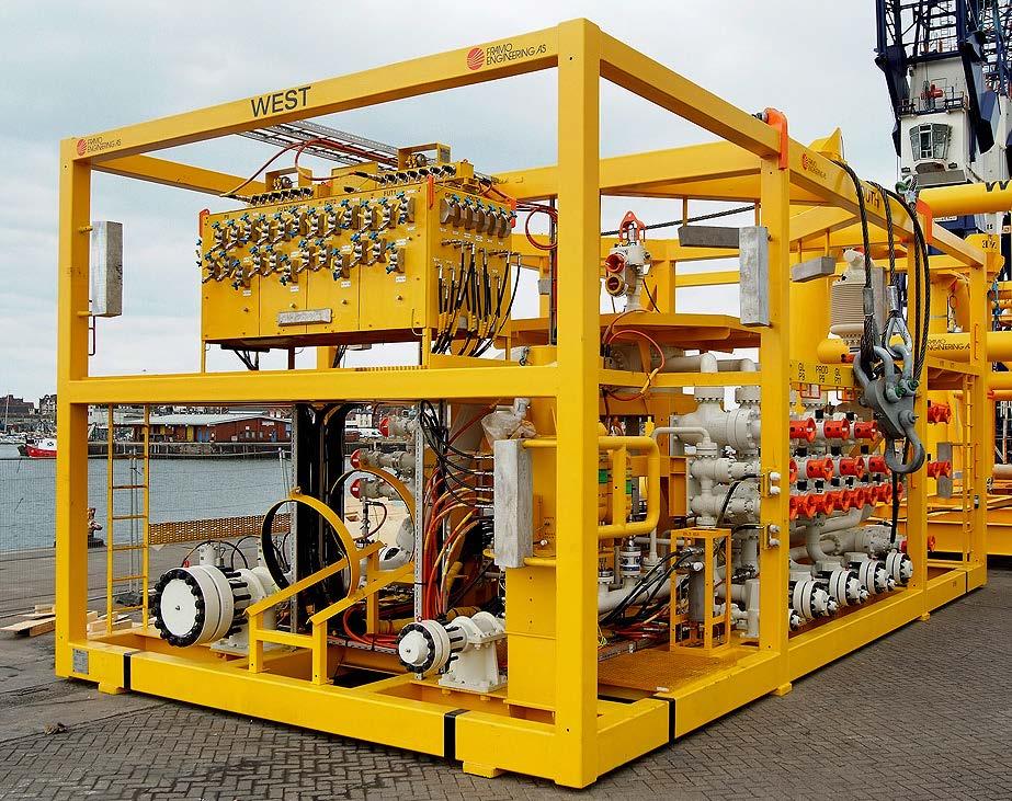 Subsea Manifolds Colect the production fluid from several wells and