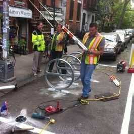 of public resources from DOT and the NYC Department of Sanitation Street Racks are city installed bicycle racks that they are installed in small groups.