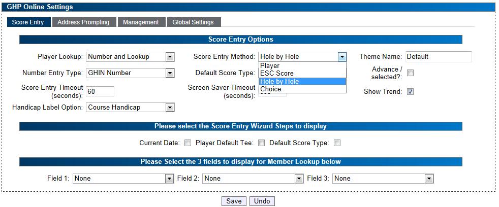 Setting Up The HBH Score Posting Preference From the menu