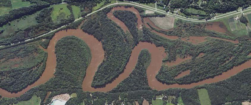 747 748 749 750 751 752 753 754 755 756 757 758 759 760 761 762 763 764 765 Figure 4-2. The Minnesota River downstream of Mankato near the median peak flow and the median annual minimum daily flow.