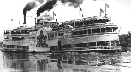 which could be heard for miles. While showboats provided excitement and entertainment for river towns, they were never very common.