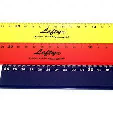 LEFT-HANDED STATIONERY LEFTYS COLORED RULER LEFT-HANDED colored rulers 30cm Scaled from