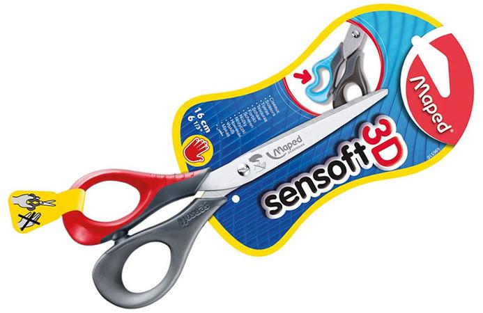 blades Kes 400 MAPED SENSOFT SCISSORS (16CM) Lightweight scissors with blades reversed for lefthanded use 16cm overall length with