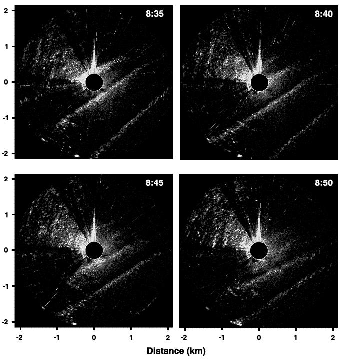 Figure 10. Image sequence from a WAMOS X-Band Ship radar acquired by the FPSO Falon on 17 November 2002.