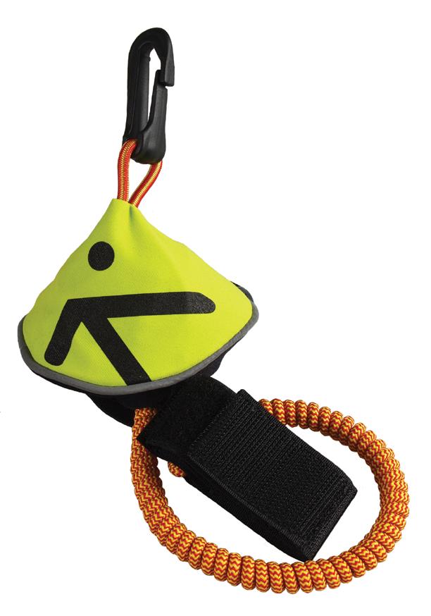 The rope can be coiled up in a little nylon bag and fixed on a deck in stand by position.