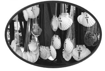 The Scallop Shell symbol of Pilgrimage Tradition has it that, on the voyage along the Atlantic coast, the ship containing St James coffin was shipwrecked.