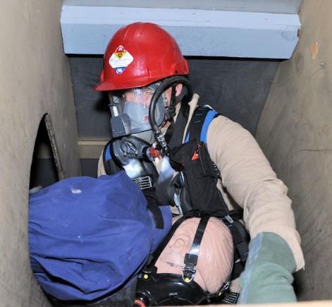 Routinely test the confined space until levels stabilize at acceptable entry conditions.