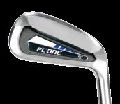 The FC-One utility irons incorporate the forgiveness of a hybrid club with its hollow construction for a more forgiving head than a cavity back long iron.