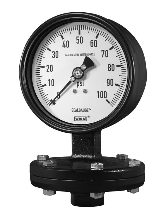 POCESS GAUGES Mechanical Pressure > Industrial Gauges > 4XX.12 Type 4XX.12 WIKA type 422.12 and 432.12 Sealgauges offer superior protection from viscous and crystallizing media. Type 422.