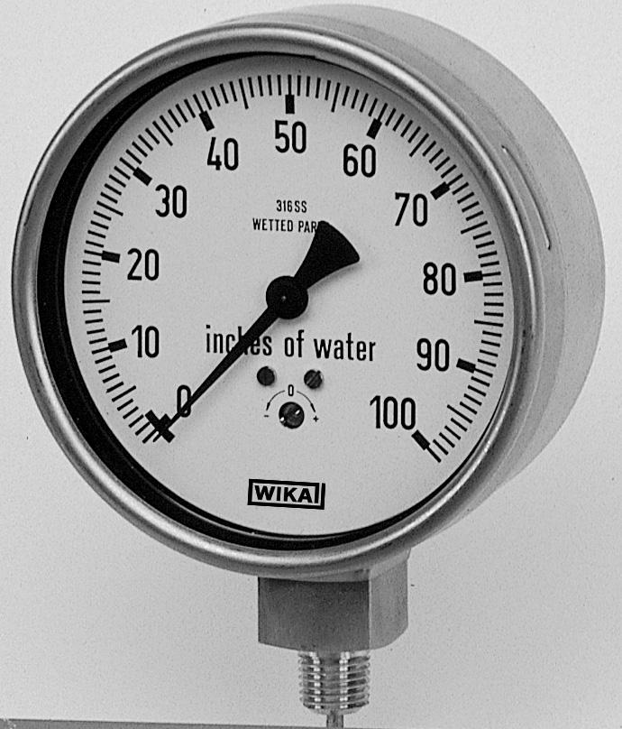 LOW PESSUE GAUGES Mechanical Pressure > Low Pressure Gauges > 632.50 MECHANICAL PESSUE Type 632.50 WIKA type 632.