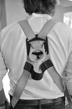 Proper fit of the harness is important, especially when it is being used for fall arrest. Always refer to manufacturer's instructions for proper use and fit of a full-body harness.