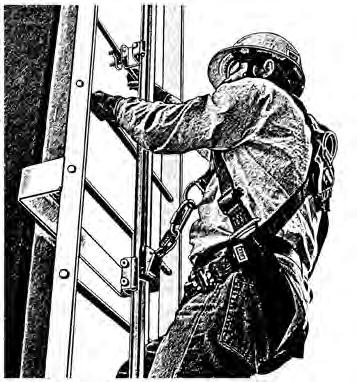 Two methods of travel restraint are commonly used in construction. 1. Connect an adequately anchored lifeline directly to the D-ring of the worker s full-body harness.