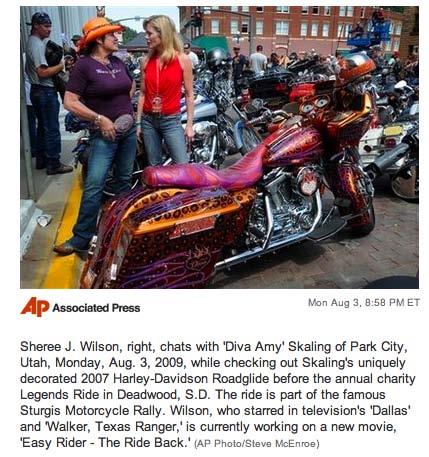Other celebrities said to be attending include Sheree Wilson and Phil Pitzer, stars of the upcoming movie Easyriders The Ride Back and custom builders Roger Bourget,