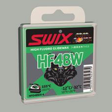Category 2: HFBWX Waxes High Fluorocarbon & BW Swix BW (Black Wolf) Waxes contain solid lubricants as additives which gives advantages during Coarse grained snow Dirty snow Man-made snow Dry friction