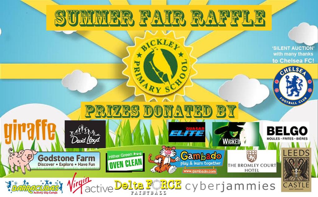 PRIZES Due to the amazing generosity of the companies shown above, FoBPS are very pleased to confirm that this year s Summer Fair Raffle will include the following prizes: - Two Tickets to see Wicked