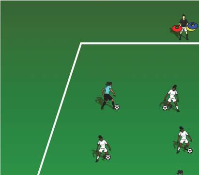 Organisation -Players are placed in a 25x25 area with a ball each.