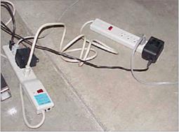 Use a GFCI adapter around wet environments or when using electrical equipment/tools doing