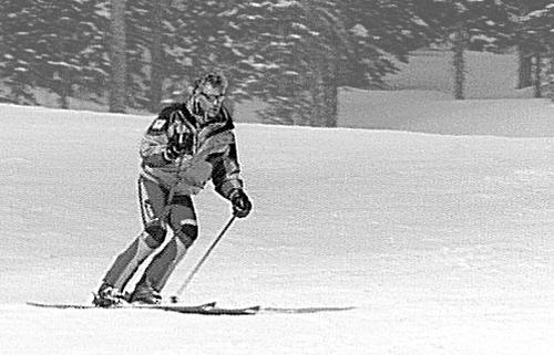 Skier Level 6 taught, introduce the idea of extending to make the body move down the hill and toward the new turn (so called lateral extension ), rather than vertically and away from the new turn.