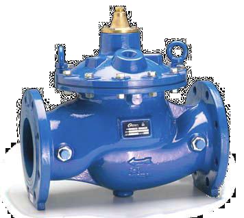 low head loss in fully open conditions. A standard valve model, fit for all control operations. A specific pilot provides the required application.