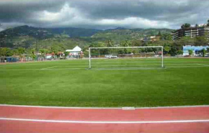 The total cost were covered by funding from the Goal Programme (USD 400,000) and contributions from the island s government, the French football association and the Oceania Football Confederation.