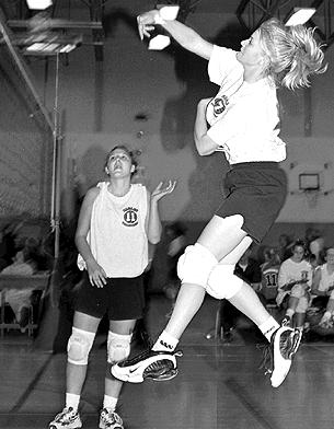Winning Volleyball Skills Page 25 2004 Hayley Merrett Volleyball employs several different types of hits, but they all have virtually the same or a version of the same type of approach and technique.