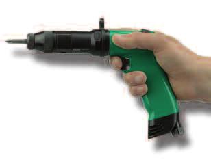 when using metric screws Pistol grip: Indicated for situations in which screwdriving operations require thrust along the screwdriving axis (for example, with self-tapping and self-drilling screws)