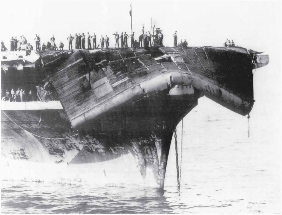 Wave Damage USS Ramapo undamaged Other craft not as lucky