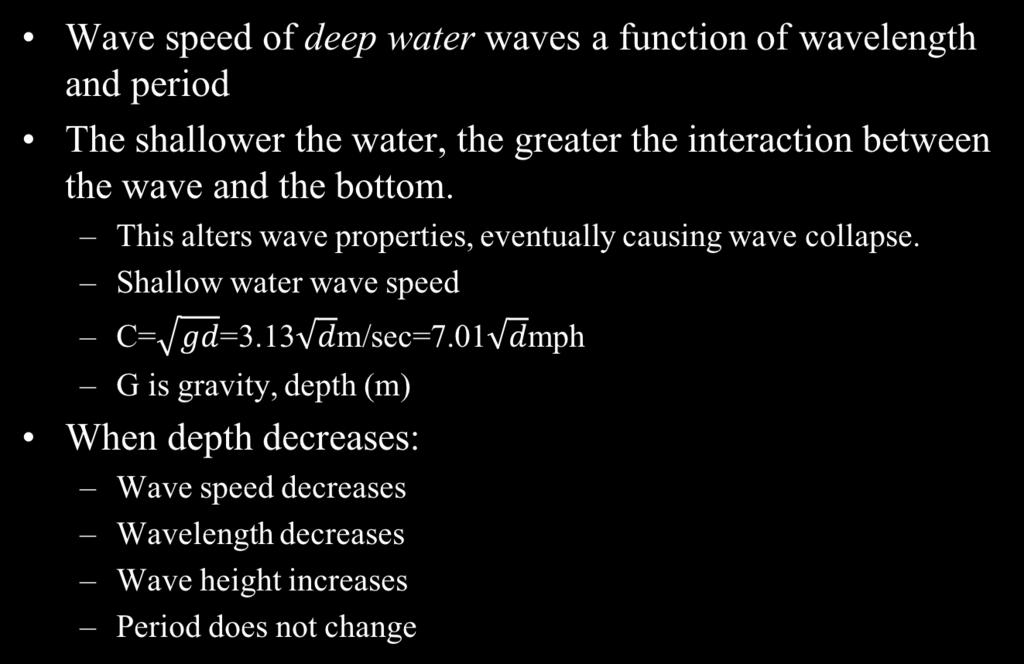 Wave Speed and Depth Figure 07.