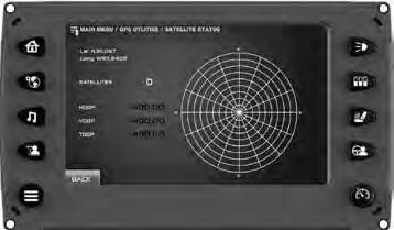 Satellite Status On the GPS Utilities screen, touch [Satellite Status] to access the Satellite Status screen.