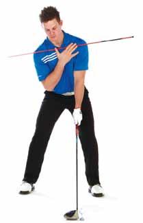 shoulder move drop the right, don't spin the left shoulder drop As you start down from the top of the swing, the right shoulder should feel like it drops down slightly to help bring the