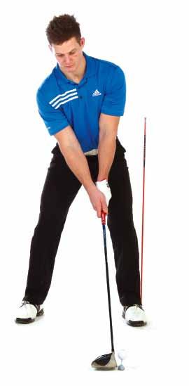 This encourages the weight to transfer to the left side. sticker drill The weight needs to sink into the left hip and outside of the left foot through impact.