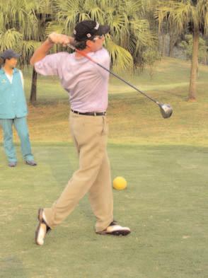 Meanwhile keep behind the ball with your head Post Modern Swing Myth - Keep behind the ball and drive your legs through.