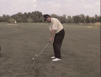 Take the clubhead back first. Rotate the club to a toe up position half way back. Release the club on the through swing by rotating the forearms.