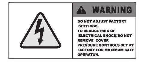 LOCATIONS OF IMPORTANT LAbeLS a AIR COMPRESSOR PROduCT LAbeL Read these important labels before operating.