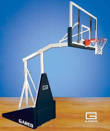 9249: Hoops 21 : 3 on 3 portable basketball backstop with 54 X 39 fan shaped fiberglass backboard. 1 Year Limited Warranty Weight: 250Lbs.