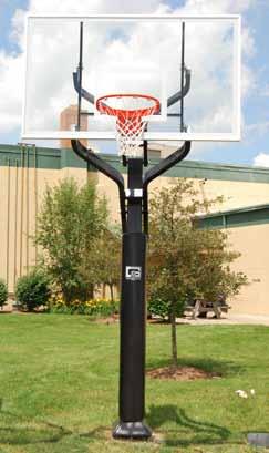 and Elite Pro s bolt-to-ground post design allows for no-hassle installation and portability of unit Post is powder-coated black for protection against harsh weather elements Formed heavy-duty steel