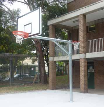 providing the largest available safe play area on the market today System includes a regulation 42 x 72 fiberglass backboard with black target and border, and single fixed rim with nylon net.