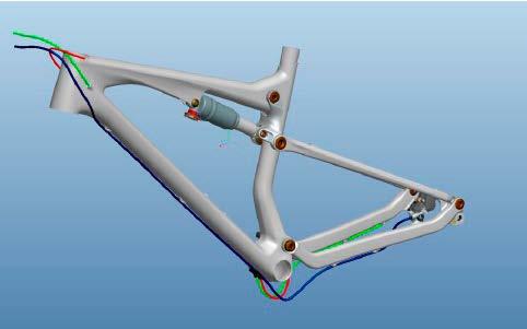 SPARK CABLE ROUTING The direct and straight cable system on all our full suspension models offers