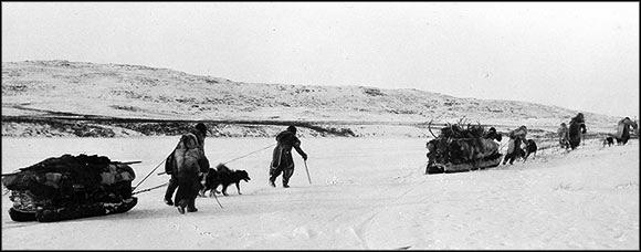 The Inuit had to travel very long distances to find other Inuit people in order to trade.