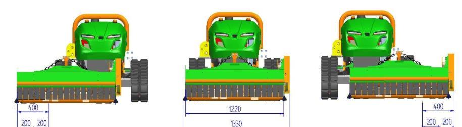 Green Climber LV300 Extendable Tracks Side-shifting Flail w/