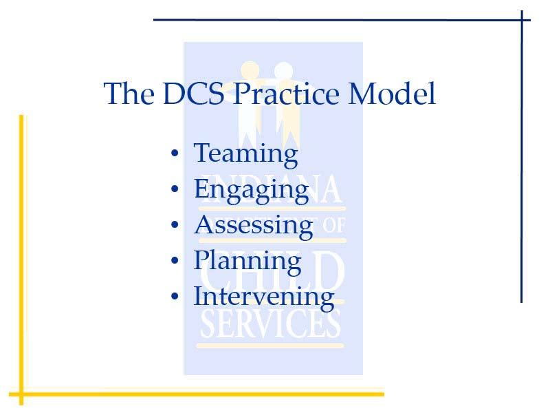 Slide 15-5 PM Parts The five parts of the DCS Practice Model are