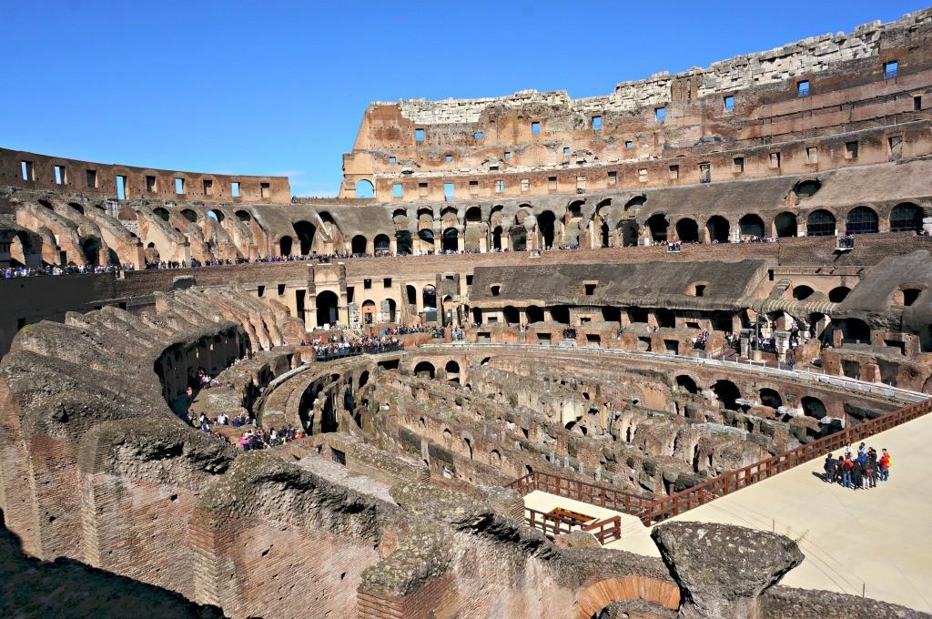 The Colosseum is a massive structure, actually the largest amphitheater in the world, that reportedly took only 8 years to make. Imagine what a feat that would be when its construction began in 72 AD.
