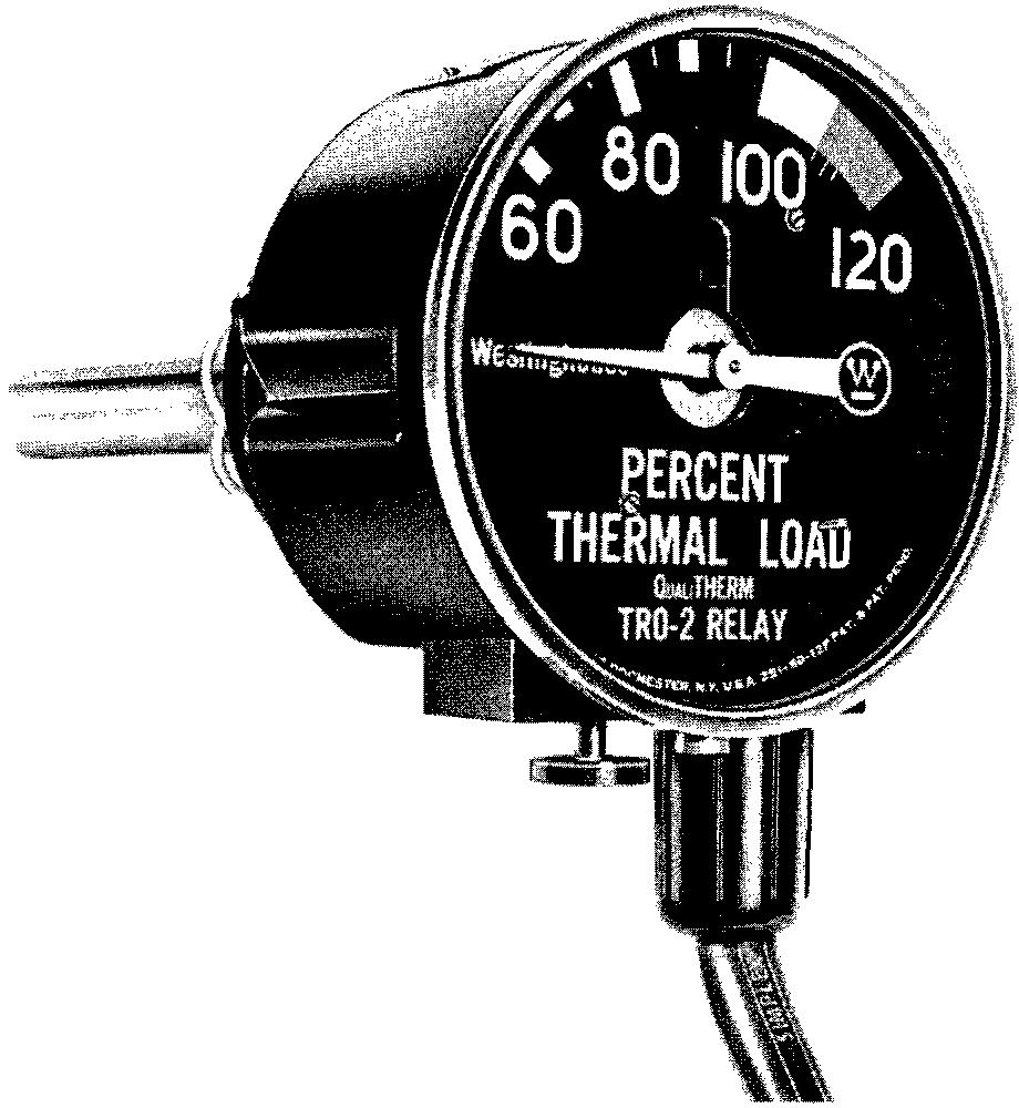10 Fig. 6 Front View of TR0-2 Relay ticipated rises in ambient. In that region of the dial above 80%, a change of 1 C in ambient temperature is virtually equivalent to a 1% change in thermal load.