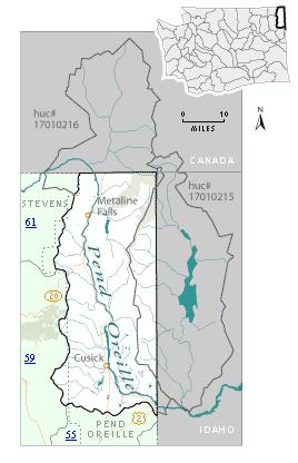 V. WRIA 62 DESCRIPTION This strategy addresses WRIA 62, which is located in the northeastern corner of Washington State, encompassing 794,546 acres of the Pend Oreille, Salmo, and Priest River