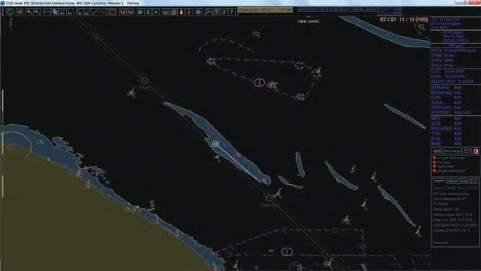 Image courtesy of Maris/Red Ensign Training/UK Hydrographic Office Figure 6: Reconstruction of ECDIS display at 024