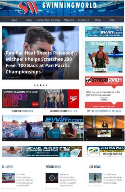 About the Website Swimming World offers a Total Access Subscription online giving visitors unlimited access to SwimmingWorld.