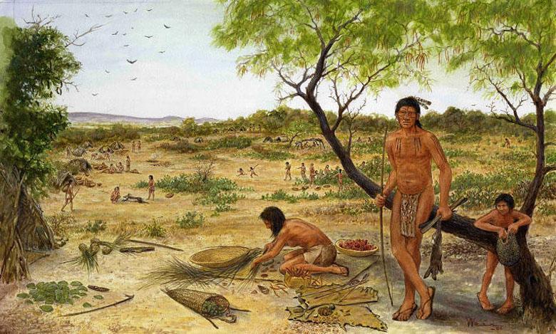 Coahuiltecan - hunted and gathered food in south Texas. They were nomadic and covered long distances following buffalo, deer and small animals.