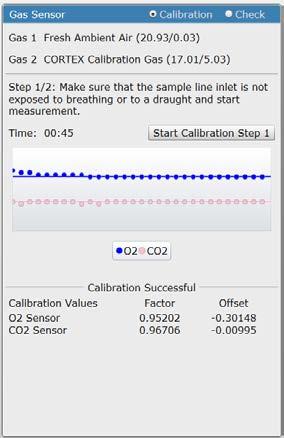 shown) Click start calibration step 2 Allow to run through until it